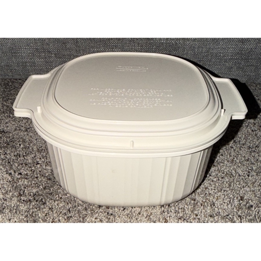 Vintage Rubbermaid Microwave Cookware 3 Quart Dish & Lid